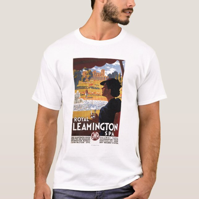 Camiseta Balneario real, poster del carril del agua potable (Anverso)