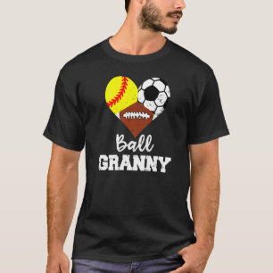 Camiseta Balón Abuela Corazón  Sóftbol Fútbol Fútbol Americ
