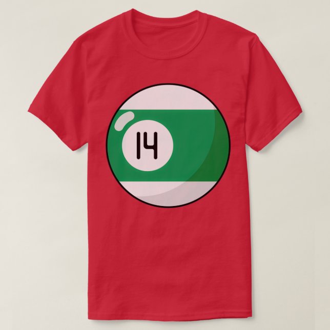 Camiseta Balón Billiard 14 verde y blanco (Diseño del anverso)