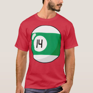 Camiseta Balón Billiard 14 verde y blanco