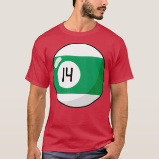 Camiseta Balón Billiard 14 verde y blanco