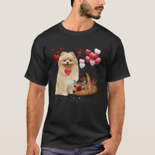 Camiseta Balón cardíaco pomeraniano Día de San Valentín Pom