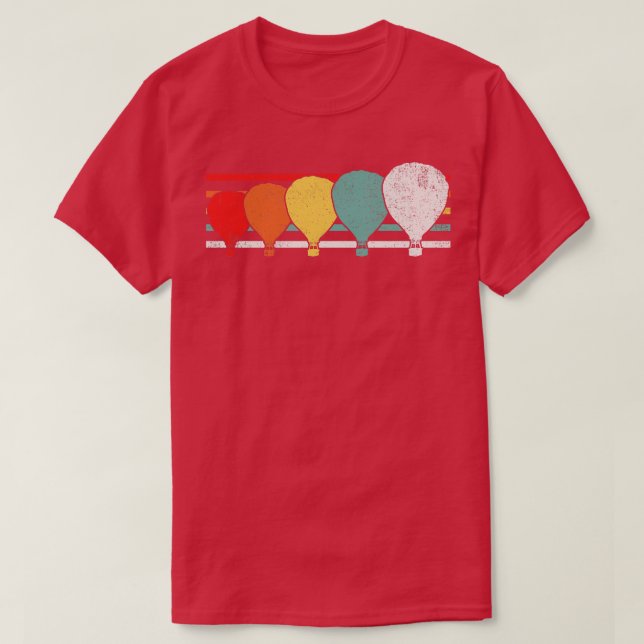 Camiseta Balón de aire caliente globo globo globo globo (Diseño del anverso)