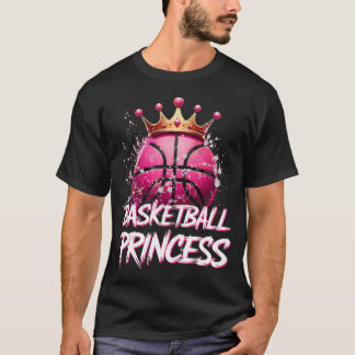 Camiseta Balón de Baloncesto Rosa Princesa Baloncesto Femen