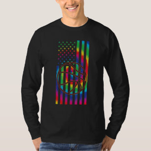 Camiseta Balón De Baloncesto Tie Dye Bandera Americana Balo