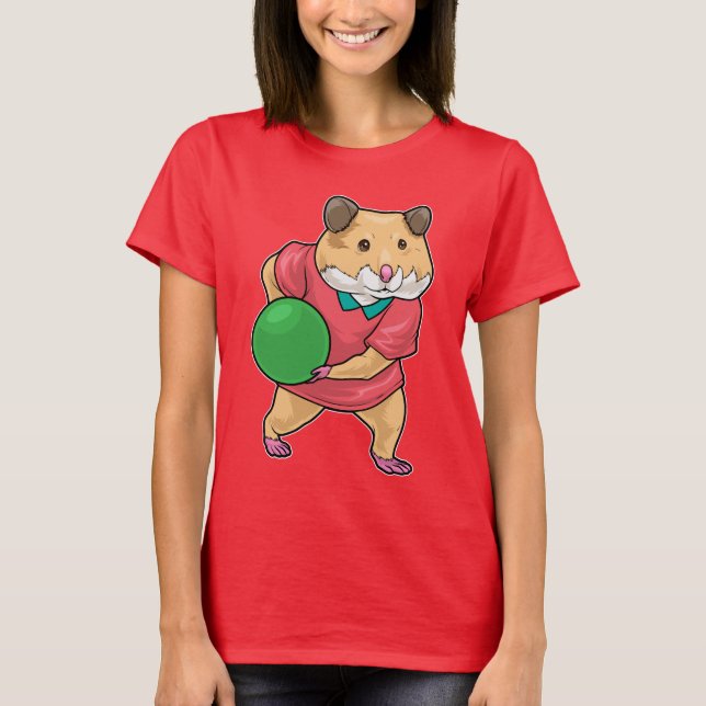 Camiseta Balón de bolos de Hamster (Anverso)