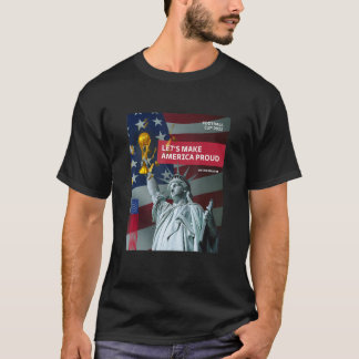 Camiseta Balón de fútbol americano Bandera de Estados Unido