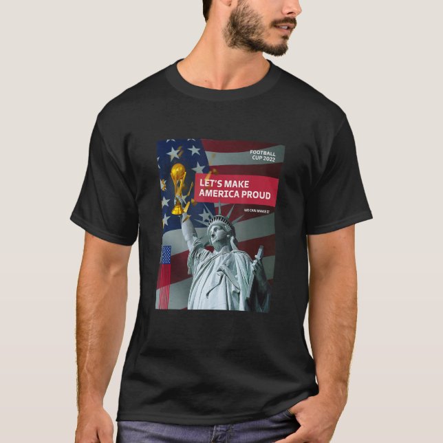 Camiseta Balón de fútbol americano Bandera de Estados Unido (Anverso)