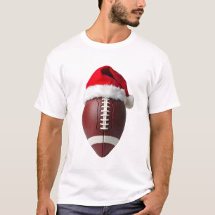 Camiseta Balón de fútbol americano de Navidad sombrero de S