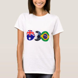 Camiseta Balón de fútbol Australia y Brasil Bandera el MUSE
