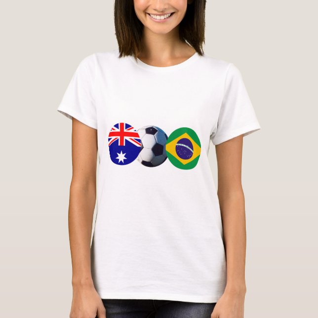Camiseta Balón de fútbol Australia y Brasil Bandera el MUSE (Anverso)