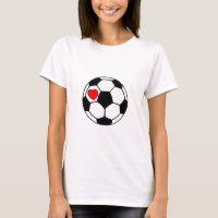 Balón de fútbol (corazón rojo)