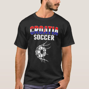 Camiseta Balón de fútbol croata en la red Soporte de fútbo