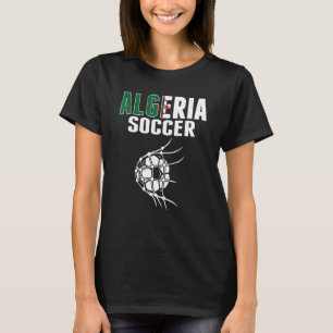 Camiseta Balón de fútbol de Argelia en la red Soporte de f
