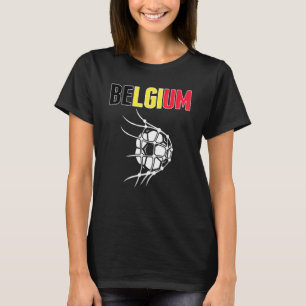 Camiseta Balón de fútbol de Bélgica en la red Apoya al equi