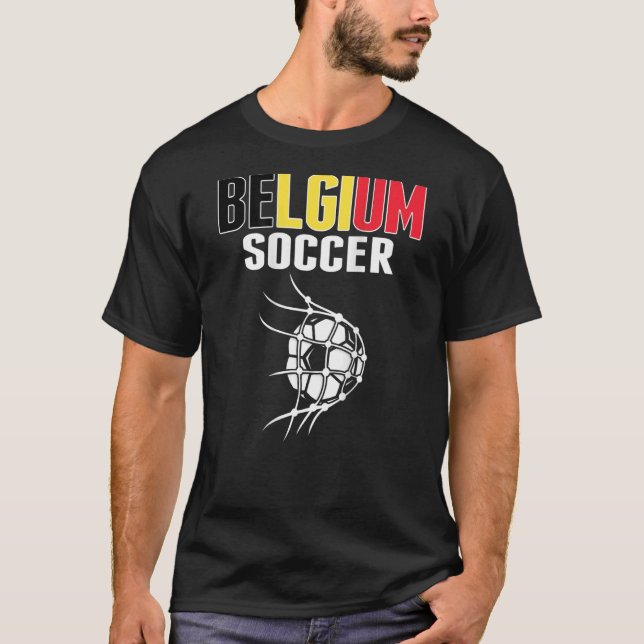 Camiseta Balón De Fútbol De Bélgica En Net Belga (Anverso)