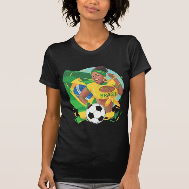 Camiseta Balón de Fútbol de Brasil (Anverso)