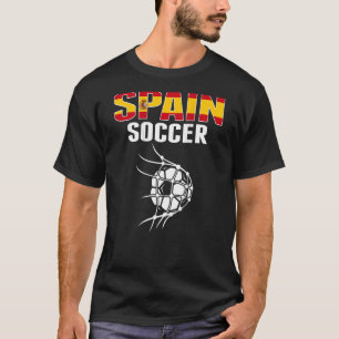 Camiseta Balón De Fútbol De España En Su Objetivo Neto Espa