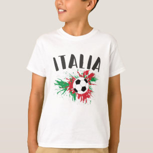 Camiseta Balón de fútbol de Italia con bandera desgastada