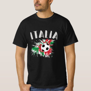 Camiseta Balón de fútbol de Italia con bandera desgastada