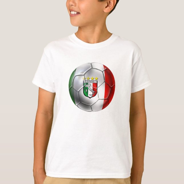 Camiseta Balón de fútbol de Italia Forza Azzurri Calcio (Anverso)