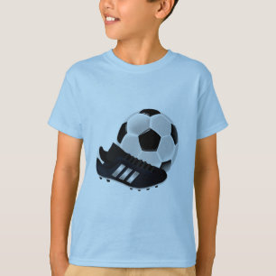Camiseta Balón de fútbol del tema del fútbol/del fútbol