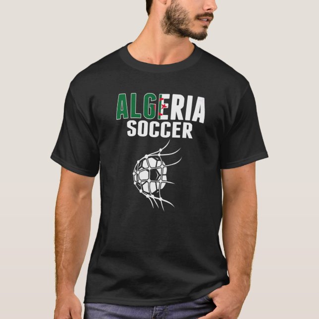 Camiseta Balón De Fútbol En Argelia En La Red De Apoyo Al F (Anverso)