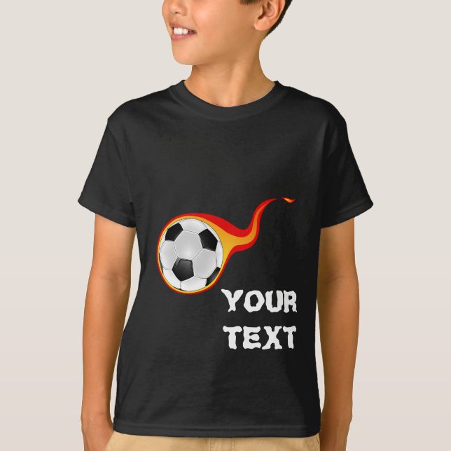 Camiseta balón de fútbol en llamas (Anverso)