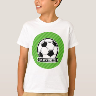 Camiseta Balón de fútbol; franjas verdes