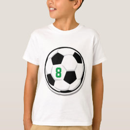 Camiseta Balón de fútbol número de equipo de niños blancos 