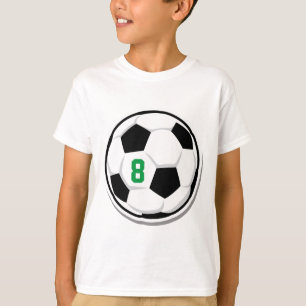 Camiseta Balón de fútbol número de equipo de niños blancos