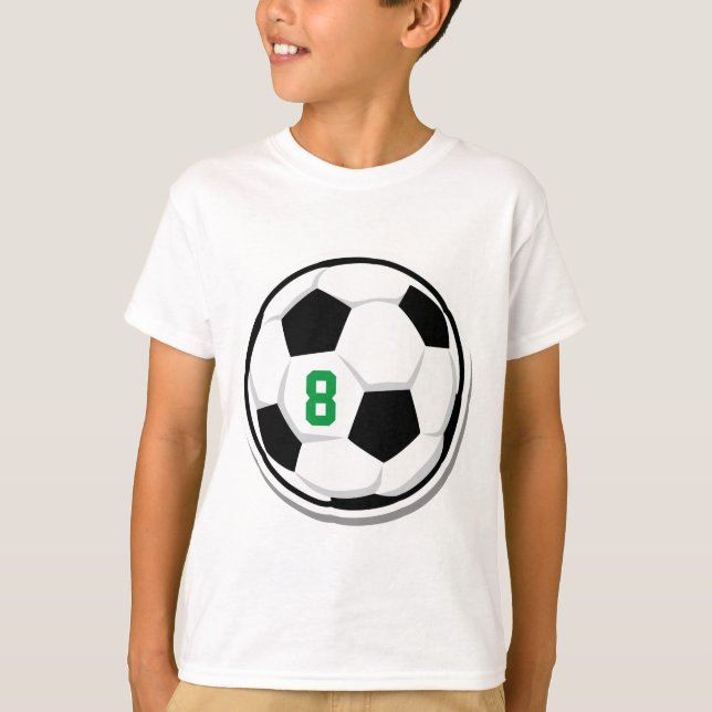 Camiseta Balón de fútbol número de equipo de niños blancos  (Anverso)