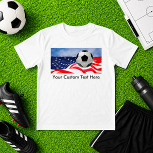 Camiseta Balón de fútbol para niños con bandera de EE. UU. 