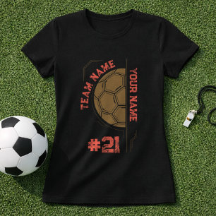 Camiseta Balón de Fútbol Premium con Nombre y Número de Jug