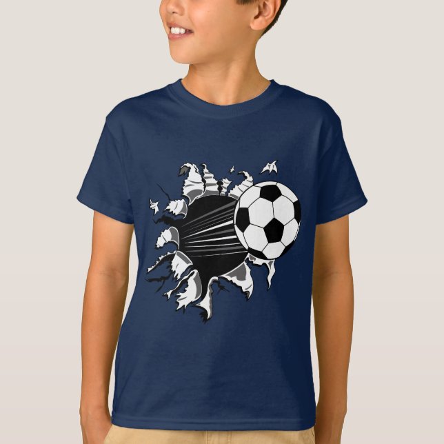 Camiseta Balón de fútbol que revienta hacia fuera (Anverso)