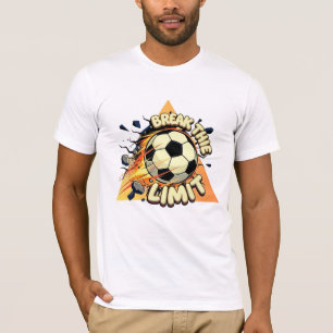 Camiseta Balón de Fútbol Rompe El Límite Fuego Gol Deportes