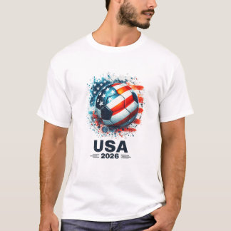 Camiseta Balón de Fútbol USA 2026 Patriótico