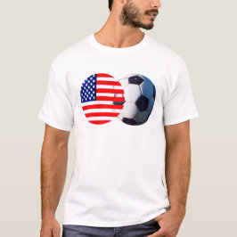 Camiseta Balón de fútbol y bandera de Estados Unidos el Zaz