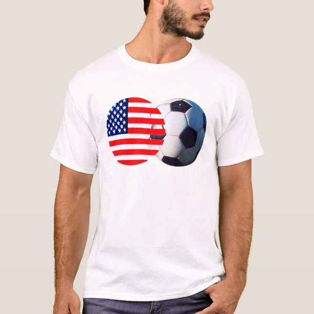 Camiseta Balón de fútbol y bandera de Estados Unidos el Zaz (Anverso)