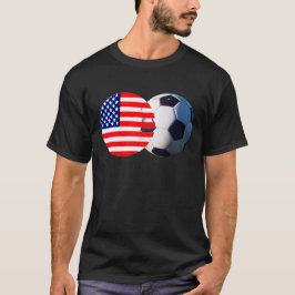 Camiseta Balón de fútbol y bandera de Estados Unidos el Zaz
