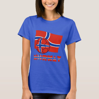 Camiseta Balón de fútbol y bandera noruega