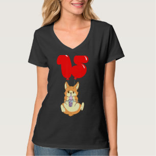 Camiseta Balón de niños de cumpleaños 15 con té de burbuja 