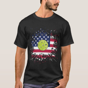 Camiseta Balón de pelota con bandera estadounidense con pel
