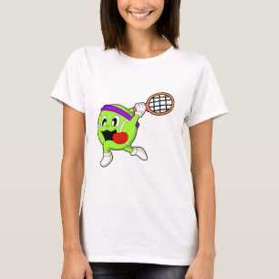 Camiseta Balón de tenis con raqueta de tenis