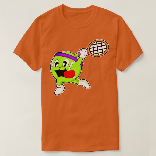 Camiseta Balón de tenis con raqueta de tenis (Diseño del anverso)