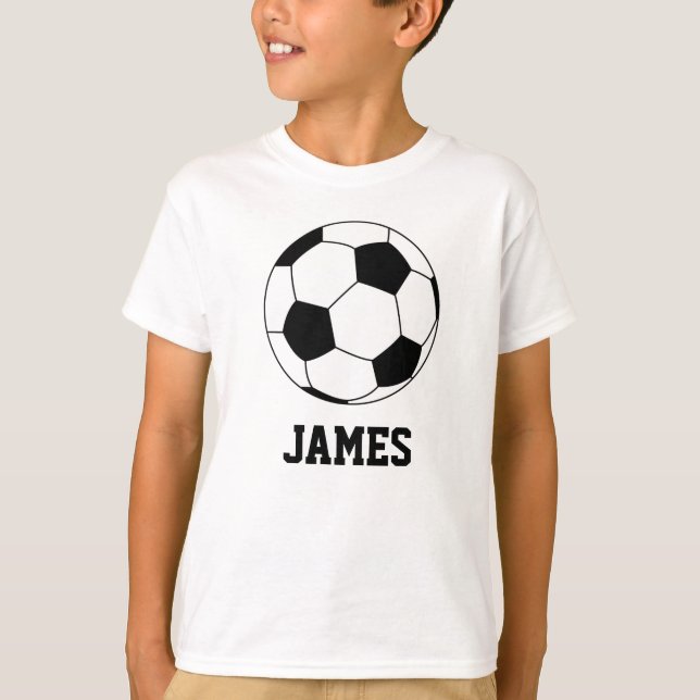 Camiseta Balón deportivo personalizado de fútbol blanco (Anverso)