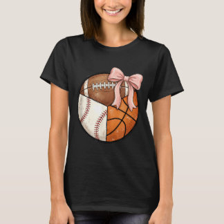 Camiseta Balón Multideporte Lazo Rosa Béisbol Fútbol