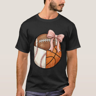 Camiseta Balón Multideporte Lazo Rosa Béisbol Fútbol