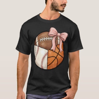 Camiseta Balón Multideporte Lazo Rosa Béisbol Fútbol