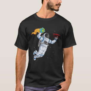 Camiseta Baloncestista Astronauta Juega Baloncesto En Spa